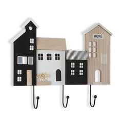 Вешалка Houses, металл, деревянный MDF цена и информация | Вешалки для одежды | kaup24.ee