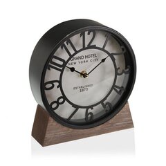 Настольные часы Versa, чёрные деревянный MDF (20 x 20 x 6 см) (Ø 20 см) цена и информация | Часы | kaup24.ee