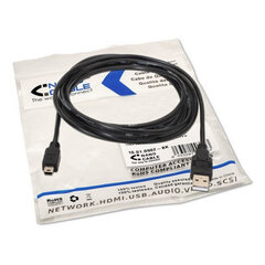 USB 2.0 A-Mini USB B Kaabel NANOCABLE 10.01.0402 1,8 m Must цена и информация | Кабели и провода | kaup24.ee