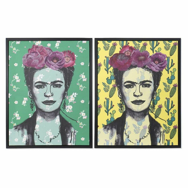 Maal DKD Home Decor Frida Kahlo (60 x 2.7 x 80 cm) (2 pcs) цена и информация | Seinapildid | kaup24.ee