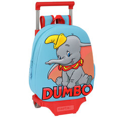 Ratastega 3D-kooliseljakott Disney Dumbo Punane Helesinine (28 x 10 x 67 cm) цена и информация | Школьные рюкзаки, спортивные сумки | kaup24.ee