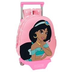 Ratastega 3D-kooliseljakott Disney Jasmine Roosa (28 x 10 x 67 cm) hind ja info | Koolikotid, sussikotid | kaup24.ee