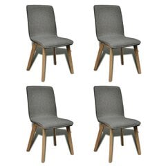 Набор из 4 стульев, темно-серый цена и информация | Стулья для кухни и столовой | kaup24.ee