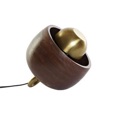 Настольная лампа DKD Home Decor, позолоченный металл, коричневая 220 В 50 Вт (21 x 21 x 21 см) цена и информация | Настольная лампа | kaup24.ee