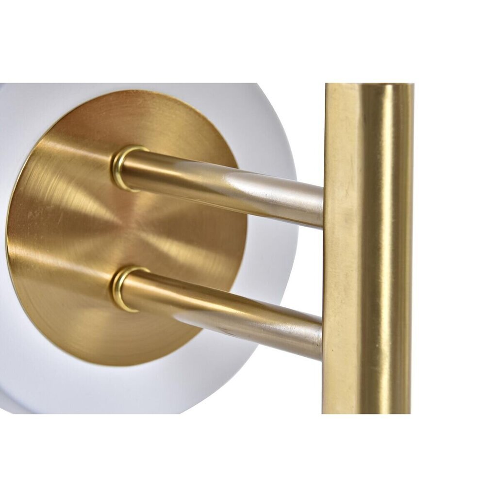 Seinalamp DKD Home Decor 25W Kuldne Metall Polüester Valge 220 V (19 x 25 x 30 cm) цена и информация | Seinavalgustid | kaup24.ee