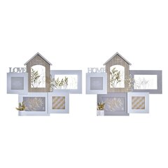 Fotoraam DKD Home Decor Love Home Puit Lill Naturaalne (46 x 3 x 39 cm) (2 Ühikut) hind ja info | Pildiraamid | kaup24.ee