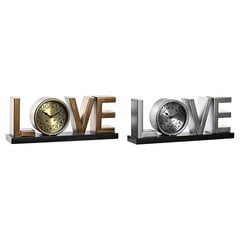 Настольные часы DKD Home Decor Love, серебристое железо (39 x 8 x 15 см) (2 шт.) цена и информация | Часы | kaup24.ee