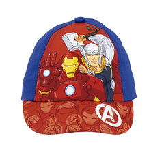 Laste nokamüts The Avengers Infinity 44-46 cm Punane Must hind ja info | Poiste mütsid, sallid, kindad | kaup24.ee