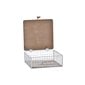 Dekoratiivne karp DKD Home Decor Metall Puit Valge (16 x 16 x 6 cm) hind ja info | Hoiukastid ja -korvid | kaup24.ee