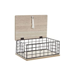 Dekoratiivne karp DKD Home Decor Naturaalne Must Metall MDF (25 x 17 x 11 cm) цена и информация | Ящики для вещей | kaup24.ee