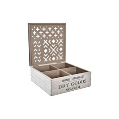 Декоративный шкафчик DKD Home Decor, чёрный, деревянный (16 x 16 x 6 см) цена и информация | Посуда для хранения еды | kaup24.ee