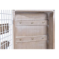 Шкаф для ключей DKD Home Decor, металл, деревянный, белый (20 x 6 x 28 см) цена и информация | Шкафчики в гостиную | kaup24.ee