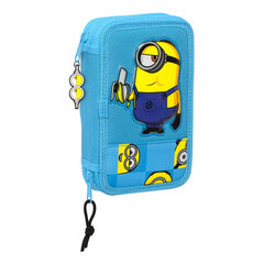 Kahekordne Pliiatsikarp Minions Minionstatic Sinine (28 pcs) цена и информация | Пеналы | kaup24.ee