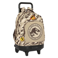 Школьный рюкзак с колесиками Jurassic World Dominion, коричневый, 33 x 45 x 22 см цена и информация | Школьные рюкзаки, спортивные сумки | kaup24.ee