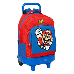 Ratastega koolikott Super Mario Punane Sinine (33 x 45 x 22 cm) цена и информация | Школьные рюкзаки, спортивные сумки | kaup24.ee