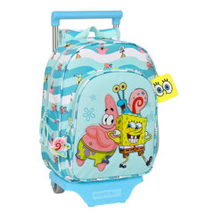 Ratastega 3D-kooliseljakott Spongebob Stay positive Sinine Valge (26 x 34 x 11 cm) hind ja info | Koolikotid, sussikotid | kaup24.ee