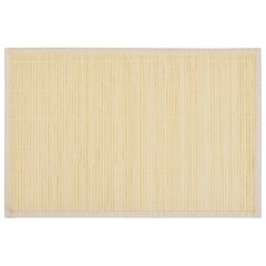 Bambusest lauamatid 6 tk, 30 x 45 cm, naturaalne цена и информация | Скатерти, салфетки | kaup24.ee