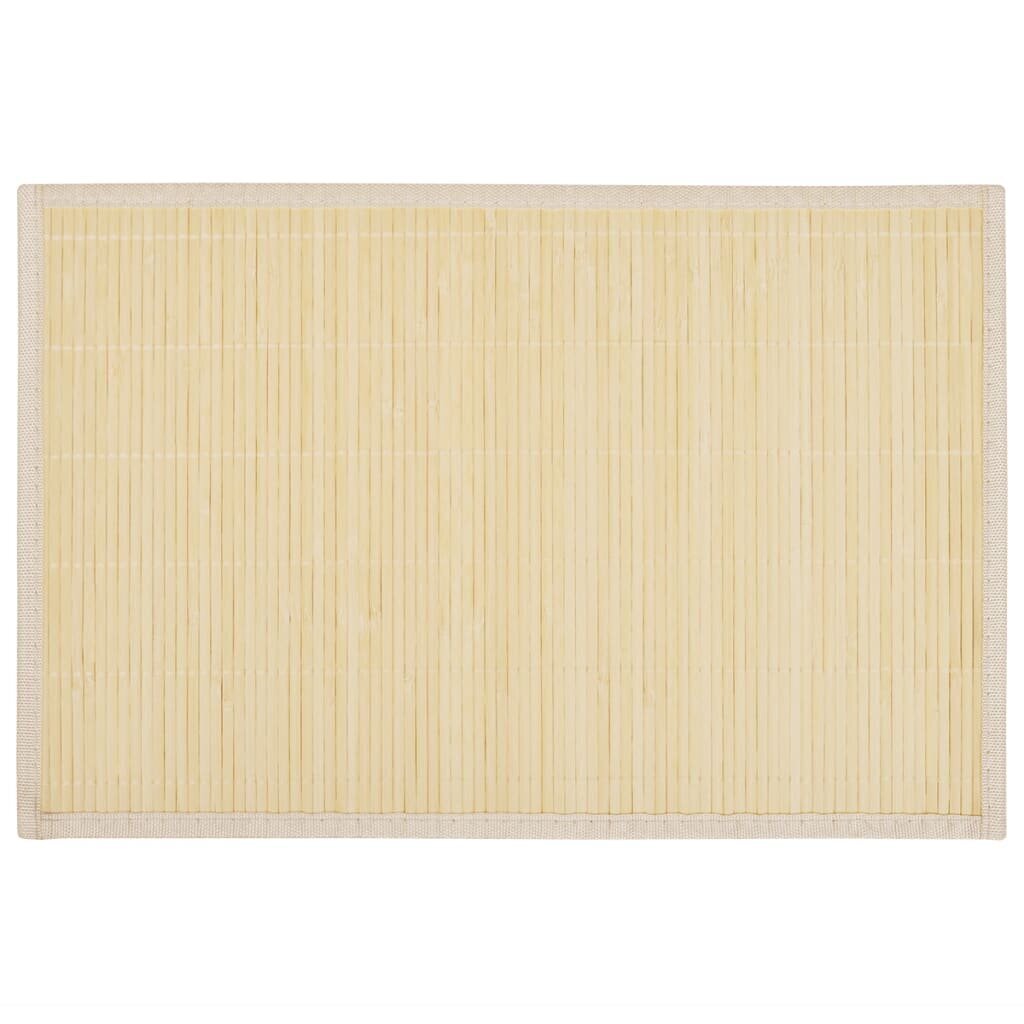 Bambusest lauamatid 6 tk, 30 x 45 cm, naturaalne hind ja info | Laudlinad, lauamatid, servjetid | kaup24.ee