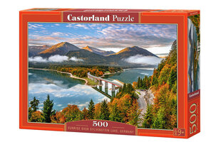 Пазл Castorland Sunrise over Sylvenstein Lake, 500 деталей цена и информация | Пазлы | kaup24.ee