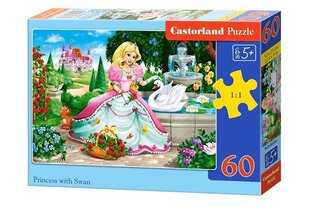 Пазл Castorland Princess with Swan, 60 деталей цена и информация | Castorland Товары для детей и младенцев | kaup24.ee