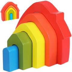 Värviline puzzle - maja hind ja info | Imikute mänguasjad | kaup24.ee