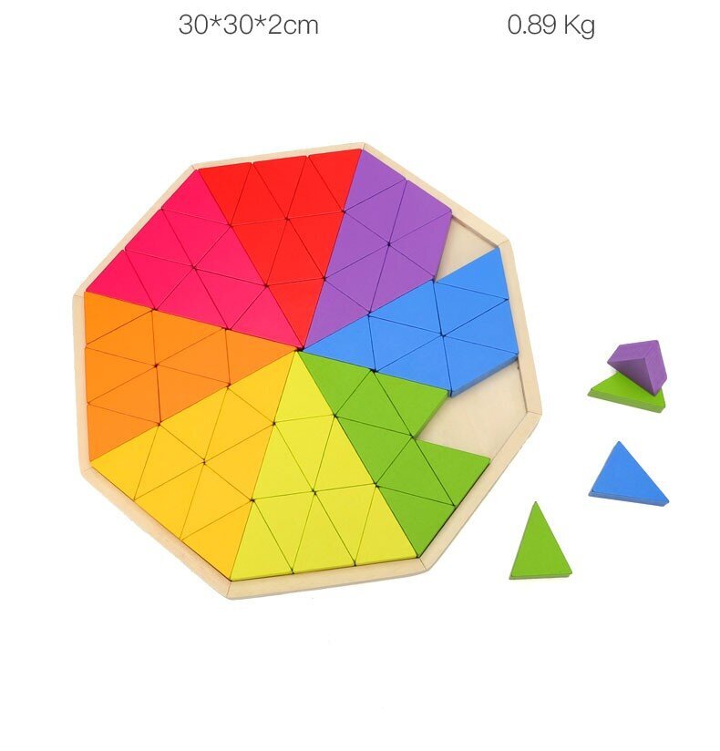 Puidust mosaiikpuzzle hind ja info | Imikute mänguasjad | kaup24.ee