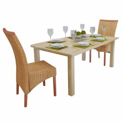 2 tooli komplekt, pruun II цена и информация | Стулья для кухни и столовой | kaup24.ee