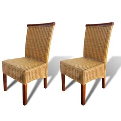2 tooli komplekt, pruun II hind ja info | Söögilaua toolid, köögitoolid | kaup24.ee