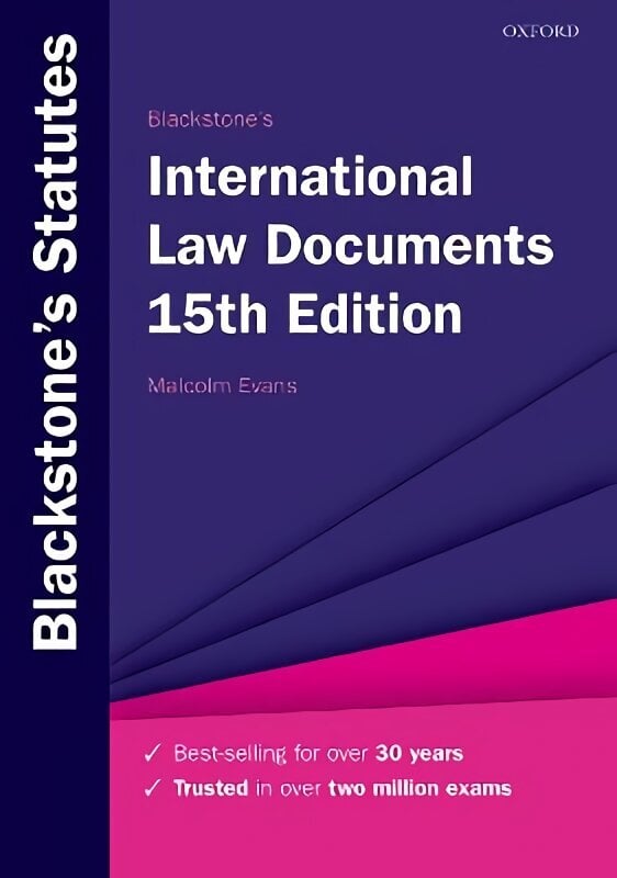 Blackstone's International Law Documents 15th Revised edition hind ja info | Majandusalased raamatud | kaup24.ee