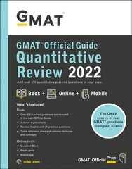 GMAT Official Guide Quantitative Review 2022: Book plus Online Question Bank: Book plus Online Question Bank hind ja info | Ühiskonnateemalised raamatud | kaup24.ee