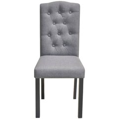 6 обеденных стульев с тканьевой обшивкой, цвет темно-серый цена и информация | Стулья для кухни и столовой | kaup24.ee