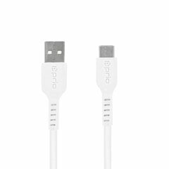 prio Charge &amp; Sync Micro USB ja USB A kaabel 1.2m valge hind ja info | Mobiiltelefonide kaablid | kaup24.ee