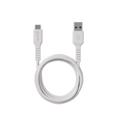 prio Charge &amp; Sync Micro USB ja USB A kaabel 1.2m valge hind ja info | Mobiiltelefonide kaablid | kaup24.ee