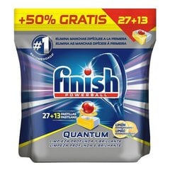 Таблетки для посудомоечных машин Finish Quantum Lemon, 27+13 шт. цена и информация | Средства для мытья посуды | kaup24.ee