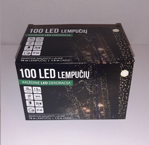 Jõulutuled õue 100 Led/10 m + 1,5 m, soe valge / külm valge + valge Flash (203) 6825 цена и информация | Jõulutuled | kaup24.ee