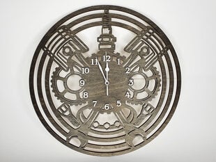 Деревянные настенные часы с тонировкой для гаража в подарок мужчине цена и информация | Оригинальные часы  | kaup24.ee