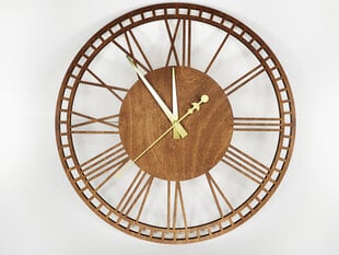 Деревянные настенные резные часы с тонировкой и римскими цифрами цена и информация | Оригинальные часы  | kaup24.ee