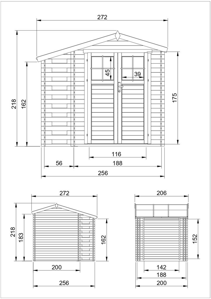 Puidust aiamaja Timbela M386F+M386G цена и информация | Kuurid ja aiamajad | kaup24.ee