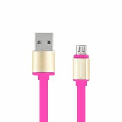 Mymax Metalic Micro USB andmesidekaabel roosa цена и информация | Кабели для телефонов | kaup24.ee