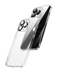 Crystal Clear Glass ümbris sinise metallist kaamerakaitsega Apple iPhone 12 Pro hind ja info | Telefoni kaaned, ümbrised | kaup24.ee