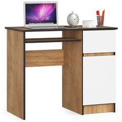 Компьютерный стол Pixel, 90 см, цвет дуб/белый цена и информация | Компьютерные, письменные столы | kaup24.ee