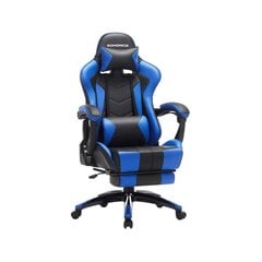Игровое кресло с подставкой для ног Black-Blue цена и информация | Офисные кресла | kaup24.ee