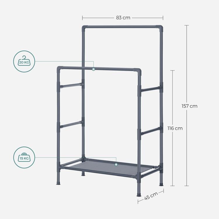 Metallist riidepuu SONGMICS RDR001G02 hind ja info | Nagid | kaup24.ee