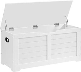Ящик для хранения с крышкой Vasagle LSB061T10, белый цена и информация | Комоды | kaup24.ee