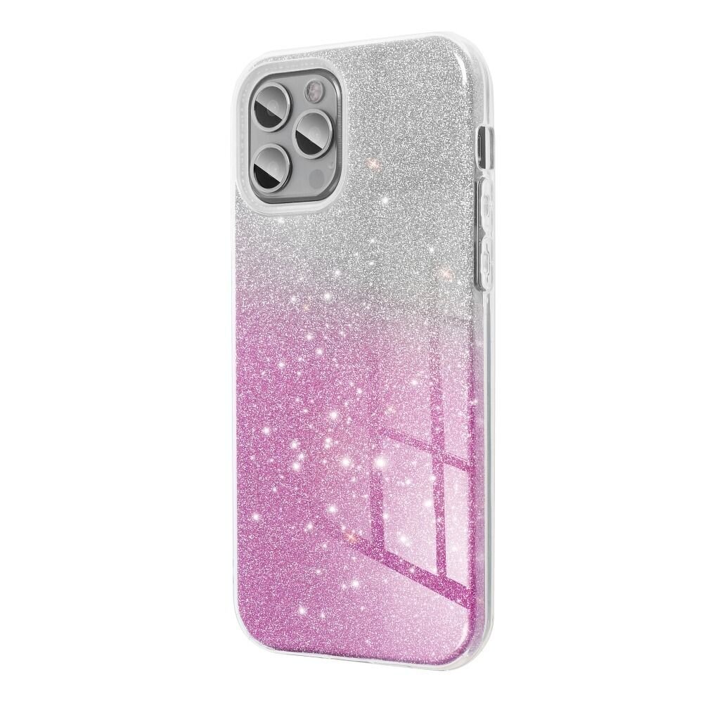 Telefoniümbris Forcell Shining - iPhone 14 ( 6.1 ) läbipaistev/roosa hind ja info | Telefoni kaaned, ümbrised | kaup24.ee