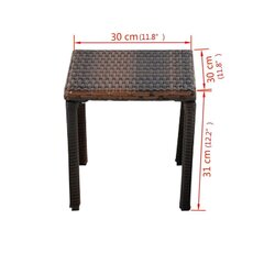 Комплект из шезлонгов и столика, коричневый цена и информация | Лежаки | kaup24.ee