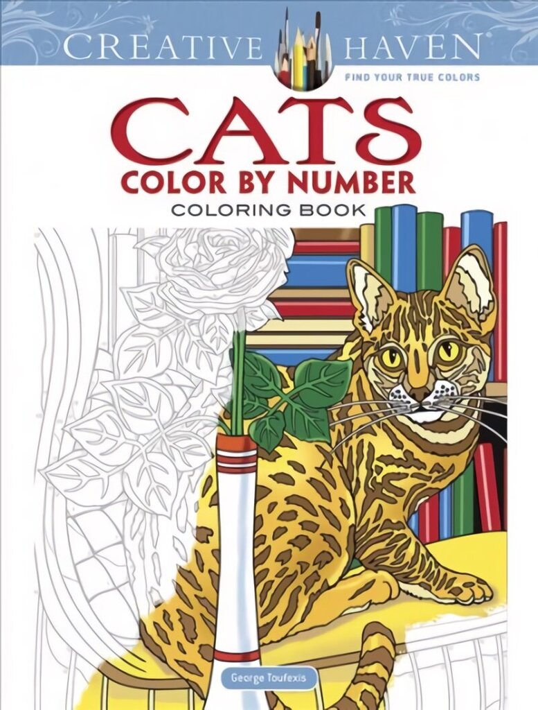 Creative Haven Cats Color by Number Coloring Book hind ja info | Tervislik eluviis ja toitumine | kaup24.ee