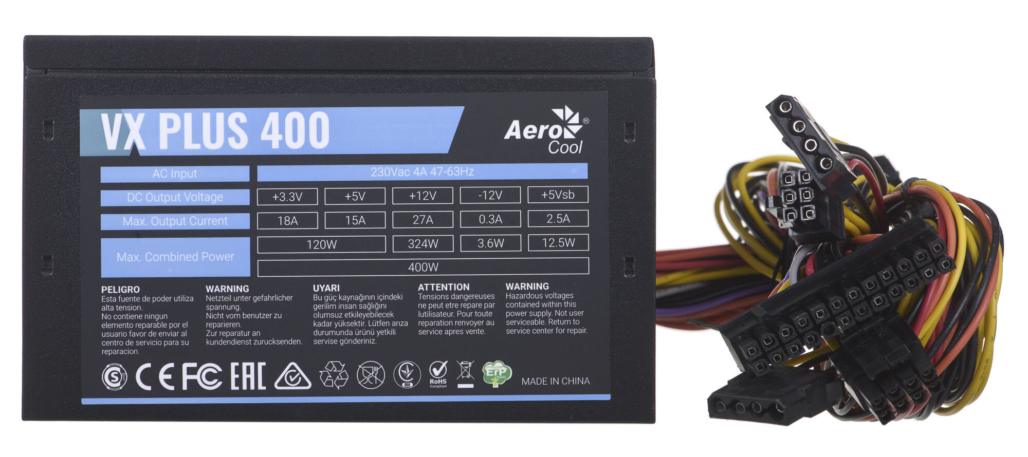Aerocool AEROPGSVX-400PLUS-80 hind ja info | Toiteplokid (PSU) | kaup24.ee