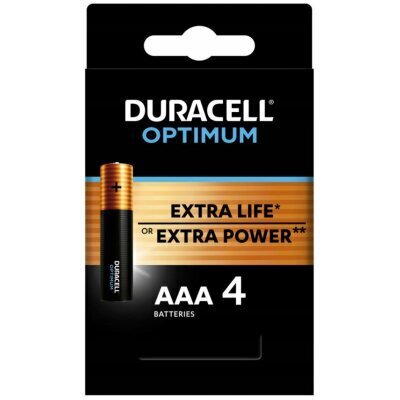 Patareid Duracell Optimum, AAA (LR03), 4 tk цена и информация | Patareid | kaup24.ee