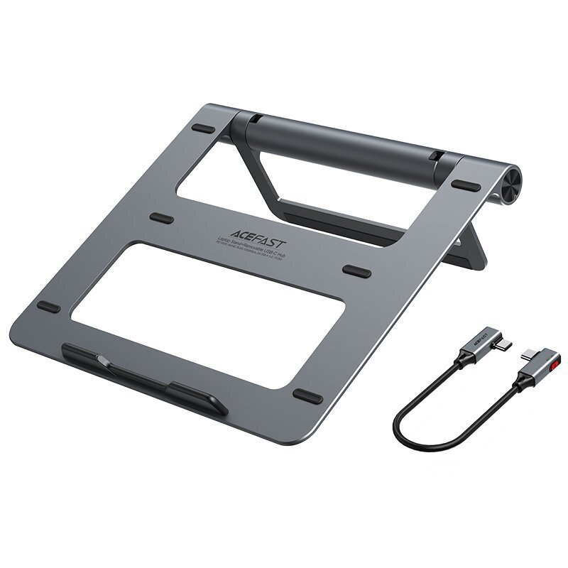 Acefast HUB multifunctional USB Type C laptop stand - 2x USB 3.2 Gen 1 (3.0, 3.1 Gen 1) / TF, SD / HDMI 4K @ 60Hz / RJ45 1Gbps / PD 3.0 100W (20V / 5A) gray (E5 space gray) цена и информация | Sülearvuti tarvikud | kaup24.ee